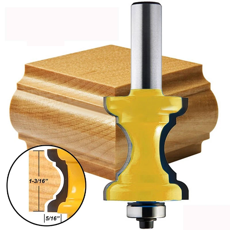 New 1/2'' Shank Bullnose Bead Column Face Molding Router Bit For Woodworking Tools