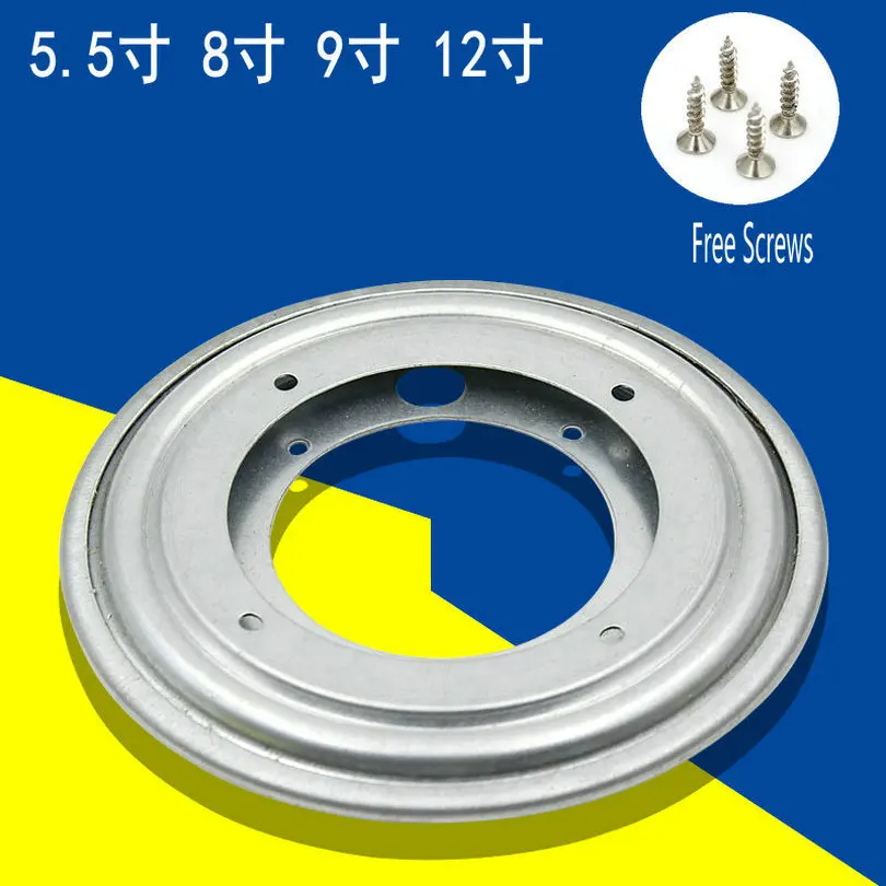 HQ 5.5/8/9/12 INCH Sliver Color Heavy Duty Round Shape Galvanized Lazy Susan Turntable Heavy Duty Bearing Rotating Swivel Plate