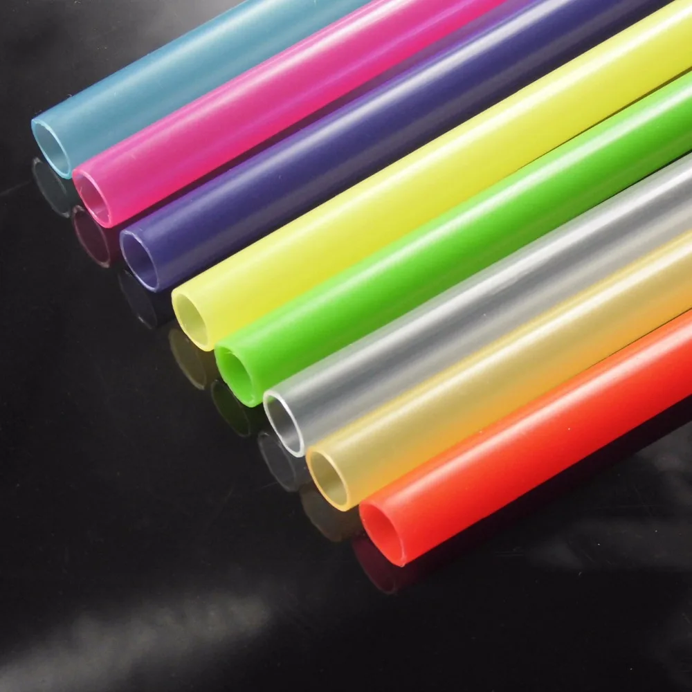 5 pcs/lot 23 cm Fancy Fashion Reusable Hard Bar and Wedding Party Plastic Drinking Straws /Pure Color Straws for Marson Jar