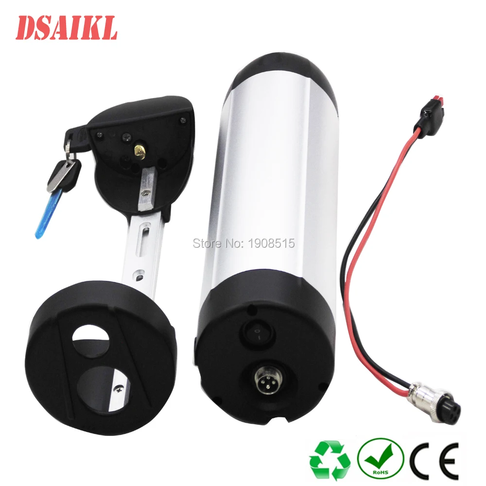 Water Bottle Ebike Frame Battery Pack Case 24V 36V 48V Electric Trike Dolphin Empty Battery Box