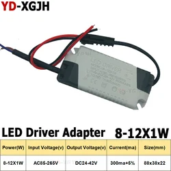 1 P 1-3W4-7W12-18W 18-24 W 20-36 W AC85-265V LED prąd stały DriverPower dostaw wyjście 300mA zewnętrznych napęd do 8-12 W downligh