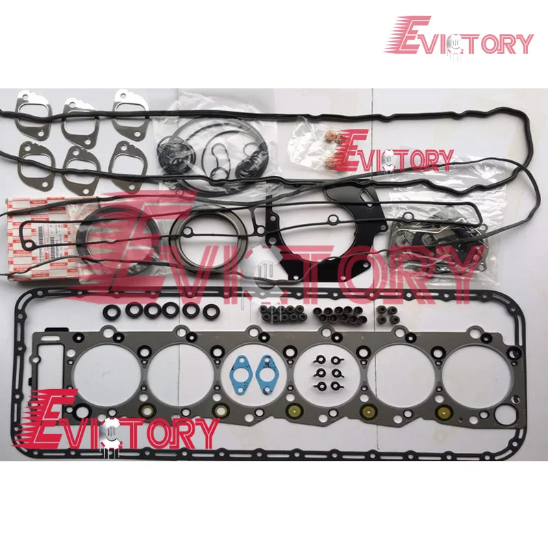 For Isuzu  6HK1 6HK1X Piston ring  main crankshaft & con rod bearing and compelete gasket kit