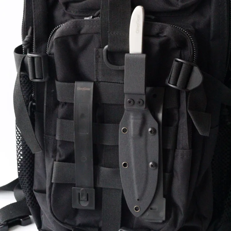12PCS QingGear 5 Inch Long MOLLE Kydex OTW Clips Black Durable Tactical Molle System Malice Clip Strap
