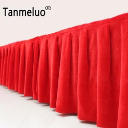 Thick Velvet Banquet Table Skirt Wedding Backdrop for Tablecloth Table Cover Event Party Stage Table Skirting Decoration