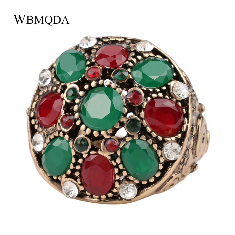 2018 New Fashion Jewelry Cheap Wholesale Vintage Bohemian Style Gold Color Rings For Women Lovely Gift