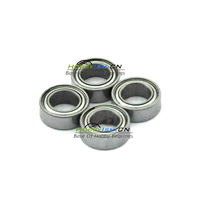 4PCS  4X10X3 Metal cover Bearings  ABEC-3  MR104 ZZ/W3