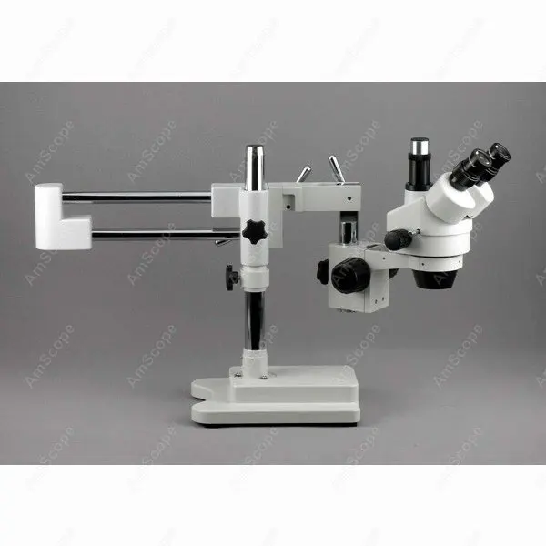 Laboratory  Microscope-AmScope Supplies 3.5X-90X Trinocular Stereo Microscope with 8-Zone 80-LED Ring Light