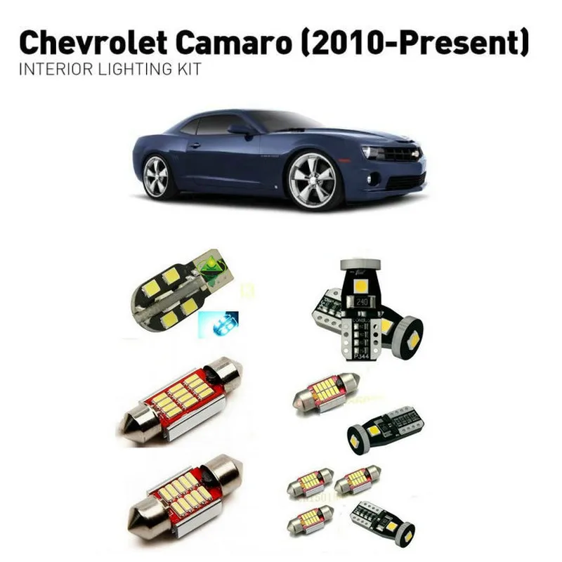 

Led interior lights For Chevrolet camaro 2010+ 5pc Led Lights For Cars lighting kit automotive bulbs Canbus Error Free