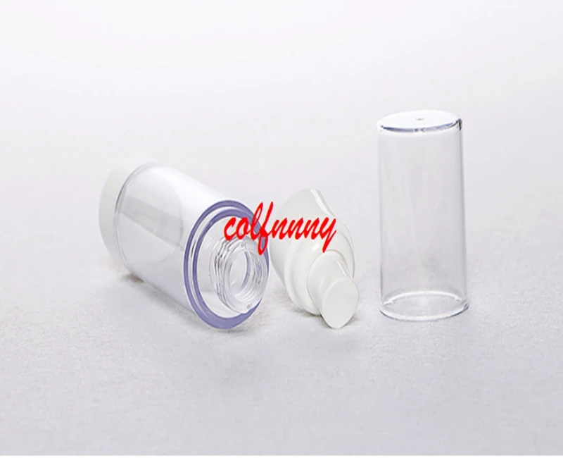 300pcs/lot Fast Shipping Clear 15ml 30ml 50ml Airless bottle pump bottle Clean Cream jar lotion container cosmetic packaging