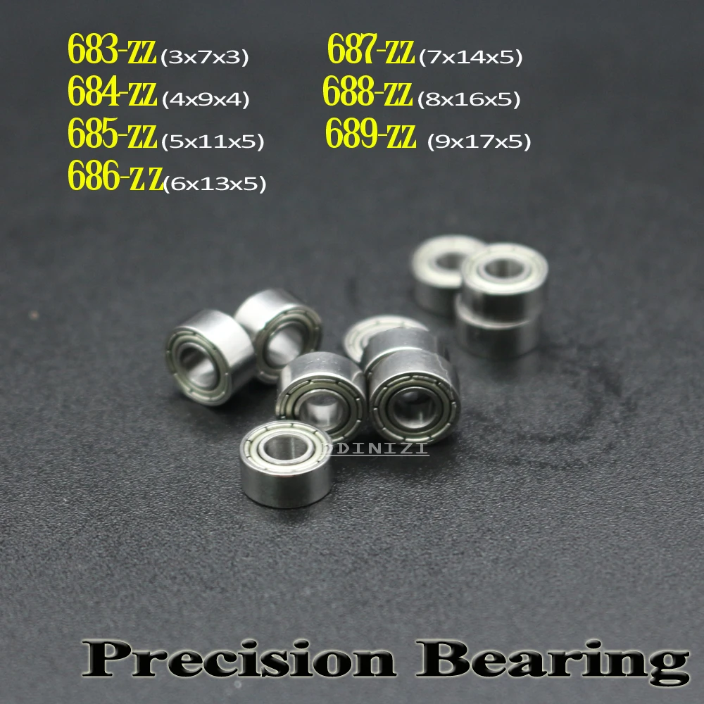 683 684 685 686 687 688 689ZZ Bearing ABEC-5 Skate Kereta Miniatur 684ZZ Ball Bearing 688 ZZ 683 2Z Bearing (10Pcs)