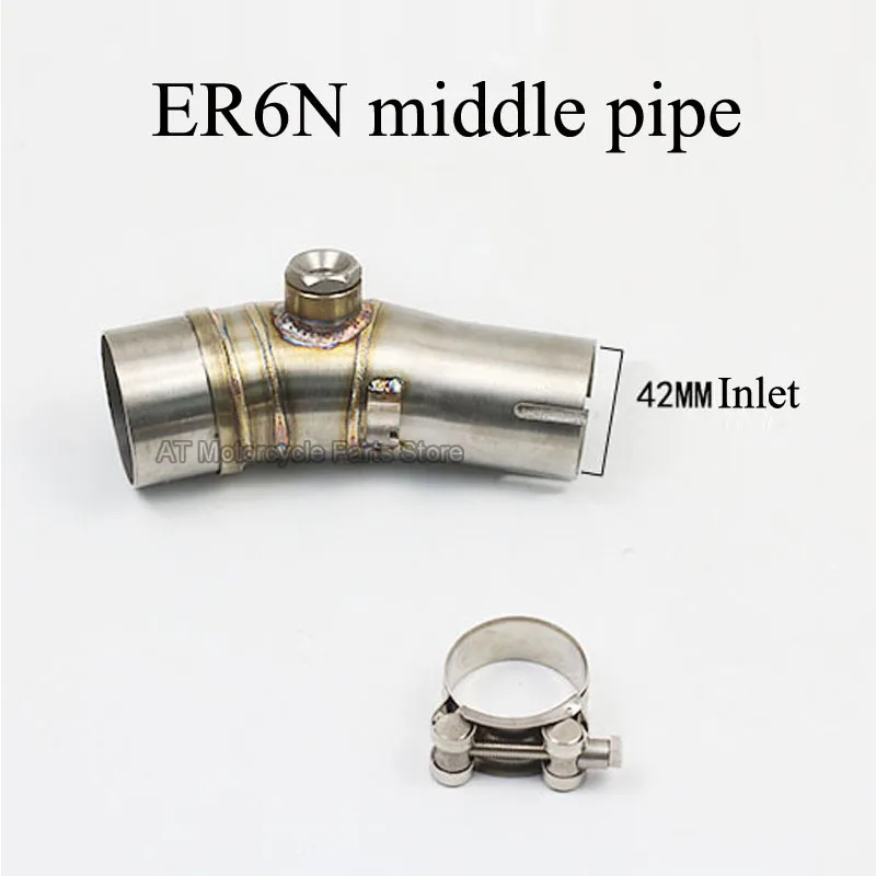 Stainless Steel Motorcycle Exhaust Middle Pipe Connect Adapter For Kawasaki ER6N R3 R25 Z250 Z250SL ER6N R25 Z250 Z250SL