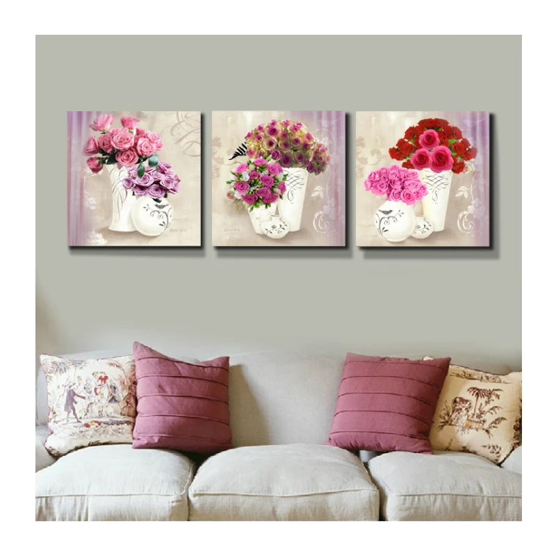 5D DIY diamond painting flower arrangement hand embroidery triple resin square / round 3D diamond mosaic home decoration pattern