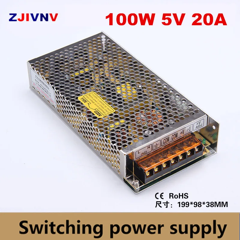 100W Switching power supply output 5V 20A AC 220V 110V Input to DC 12V  Driver Switching Voltage Transformer