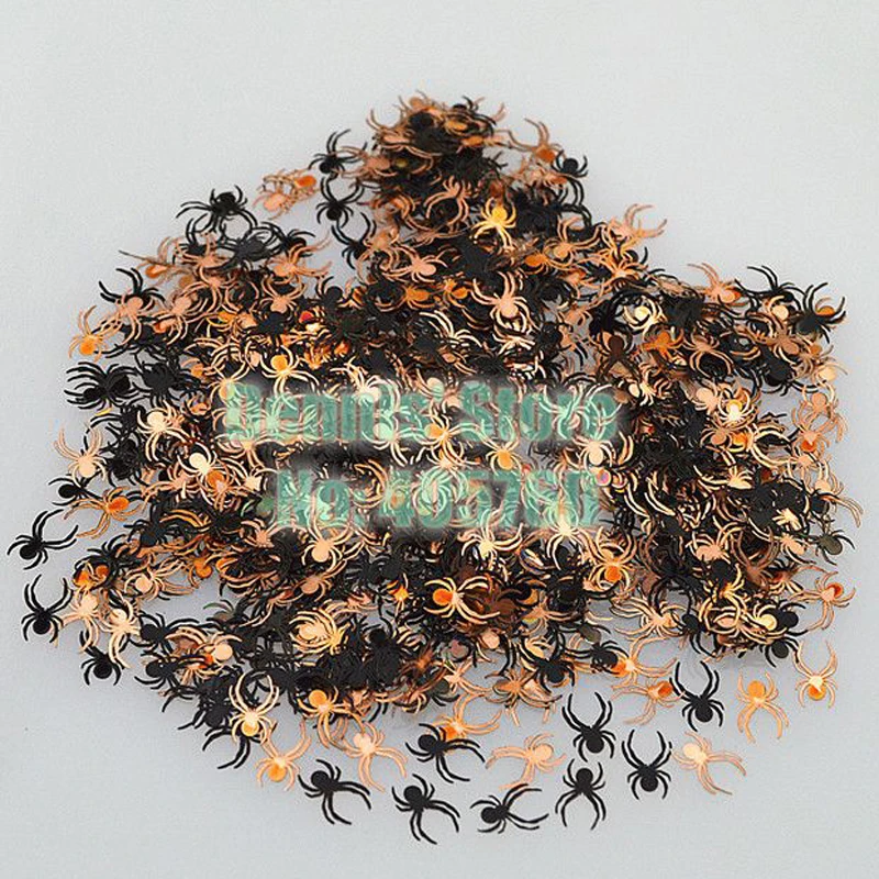 Wholesale 800pcs/pack Spider Black Brone Metallic Sequins Nail Art Sticker Cell Phone Decoration Free Shipping