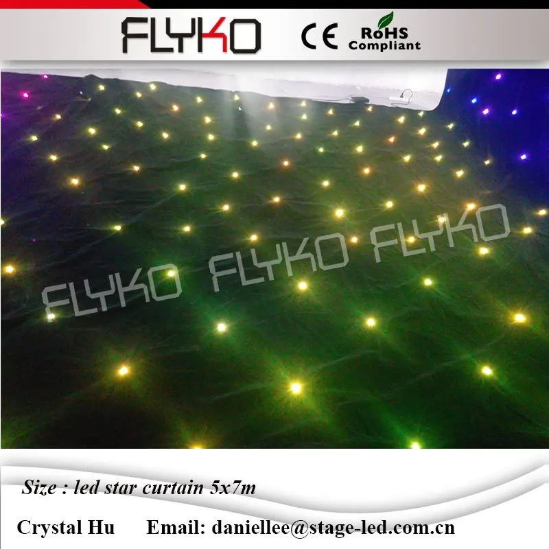 

Professional staged dj dmx control fire light ,stage dj disco flame light,led star curtain 7x5meter