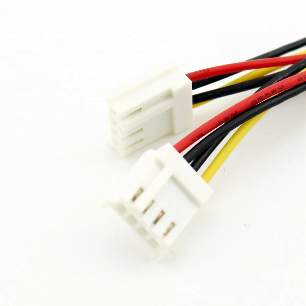 10 шт. 4 Pin Molex к двойному 4 Pin Floppy PC Power Y Splitter адаптер Соединительный кабель для флоппи-накопителя FDD 20 см