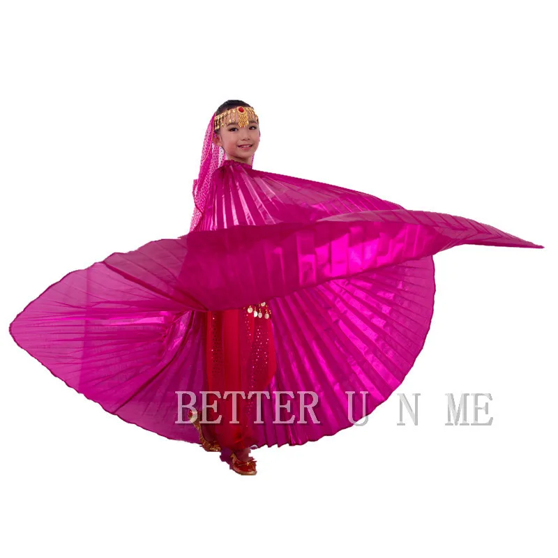 Belly Dance Costume Kids Belly Dance Wings Bollywood Costums Kids Gypsy Belly Dancing Gold for Girls Children 11 Colors Sticks