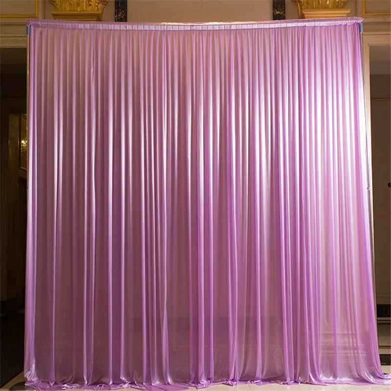 Ice silk wedding backdrops curtain for wedding stage banquet party decoration simple curtain drapes background decoration