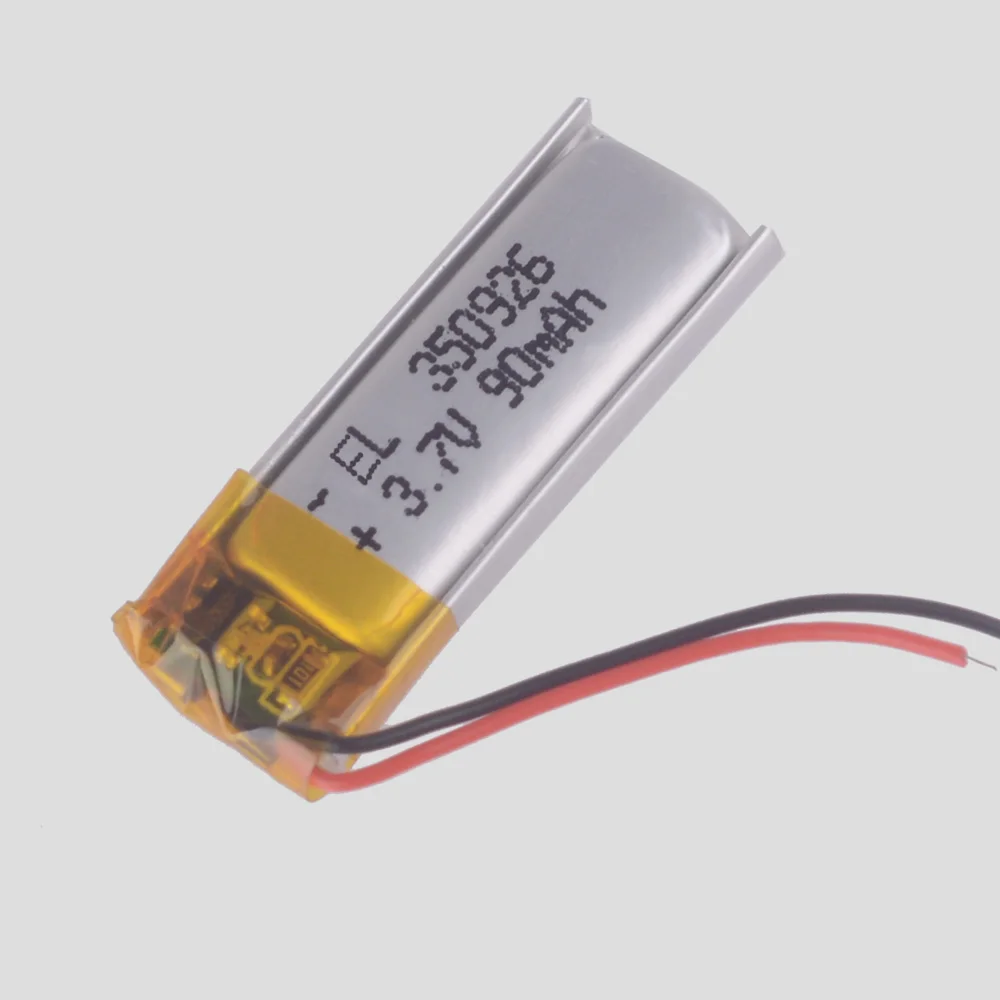 350926 3.7V 90mAh Rechargeable Li-Polymer Li-ion Battery For bluetooth headset 3D glass Smart bracelet HM7000 351025 351024