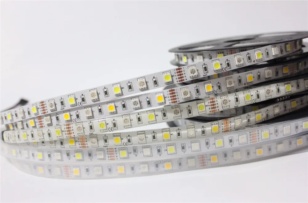 

5M RGB RGBW 5050 LED strip Light Waterproof IP20/65/67 DC12V SMD 60Leds/M 300 LEDS Flexible Bar Light strips RGB + White/WW