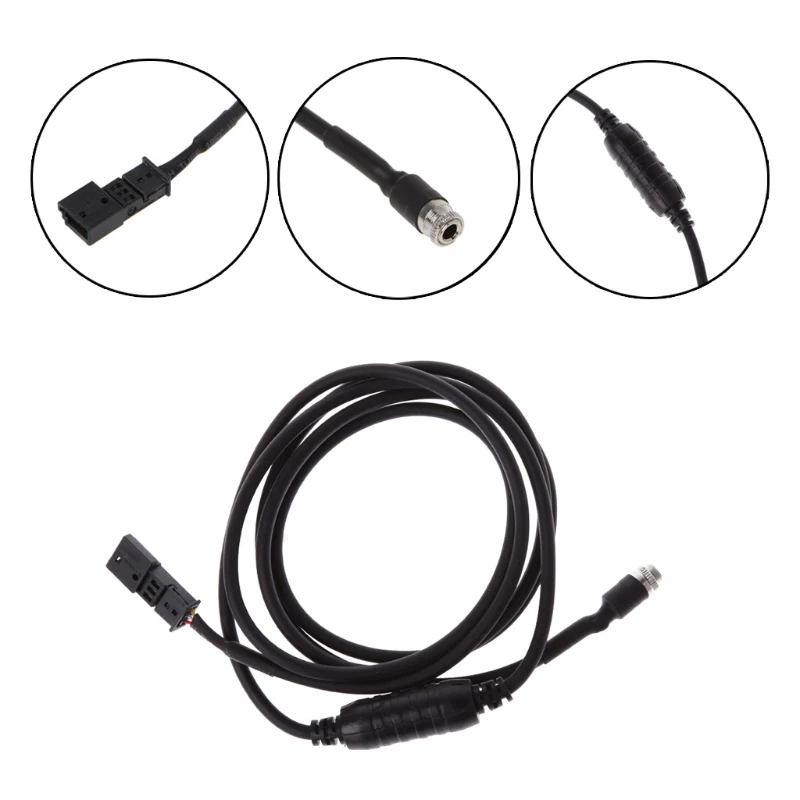 OOTDTY wejście Audio AUX Adapter kobieta 3 pin kabel do BMW E39 E53 E46 X5 BM54 16:9 CD