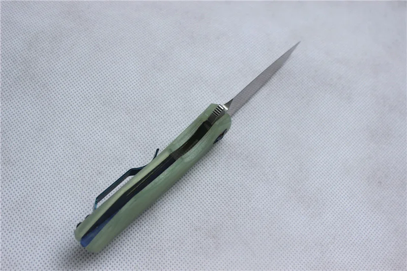 ZT0456 고품질 접는 나이프, 블레이드: D2 (얼룩), 핸들 옥 G10, 야외 캠핑 csgo 사냥 손 도구, 무료 배송