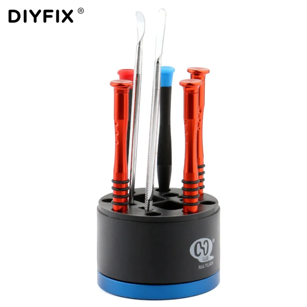 

DIYFIX Tool Magnetic Storage Box for Screwdriver Graver Tweezers Brush 360 Degree Rotary Organizer Phone Repair Tool Accessories