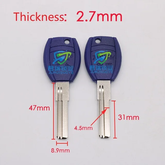 

JF083 Single Slot Row key embryo House Key Blade Replacement Length 47mm (10pcs) Free Shipping