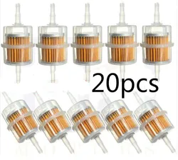 TAKPART 20Pcs Universal Petrol Inline Fuel Filter Large Car Part Fit 6mm 8mm Pipes