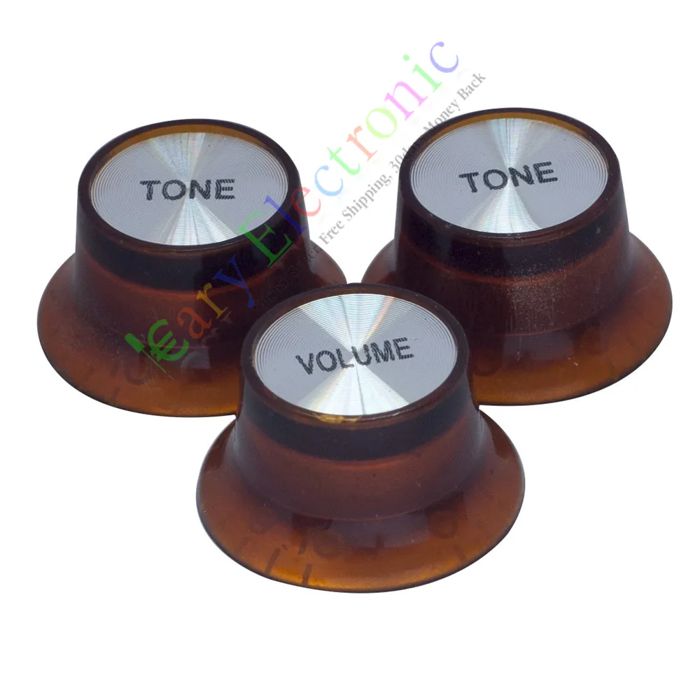 Wholesale and retail 50set 26mm Brown knob Guitar tube potentiometer cap Volume Tone audio part amp free shipping