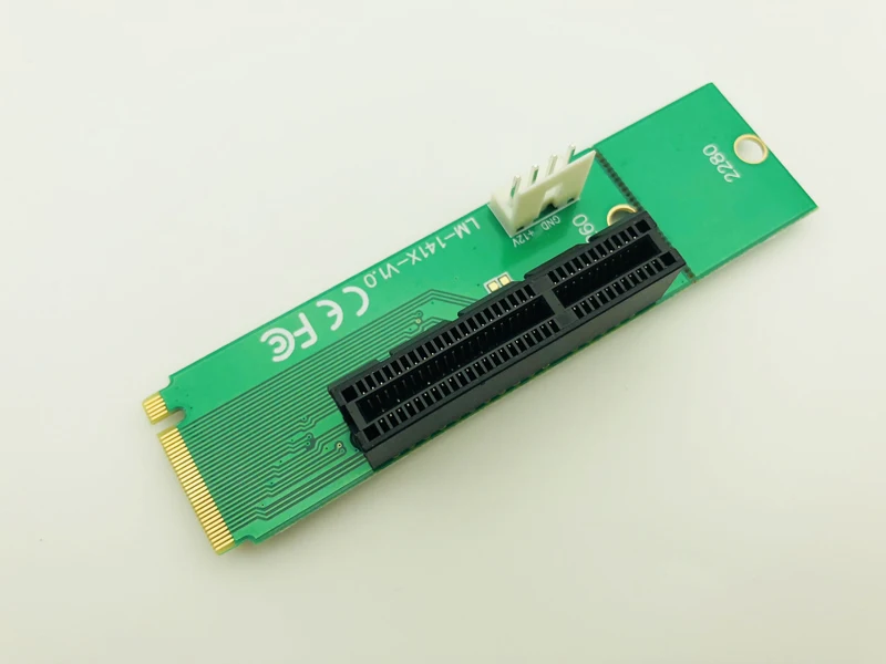 

100pcs High Quality NGFF M.2 to PCI-E 4x 1x Slot Riser Card Adapter M2 to PCIE X4 X1 Converter For Bitcoin Litecoin Miner Mining