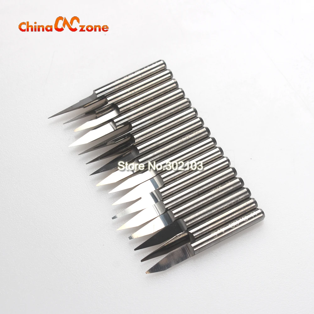16pcs 3.175mm 10/20/25/30 Degree Shape Flat Bottom Carbide PCB Engraving Milling Cutters Spiral Bit CNC Router bits tools