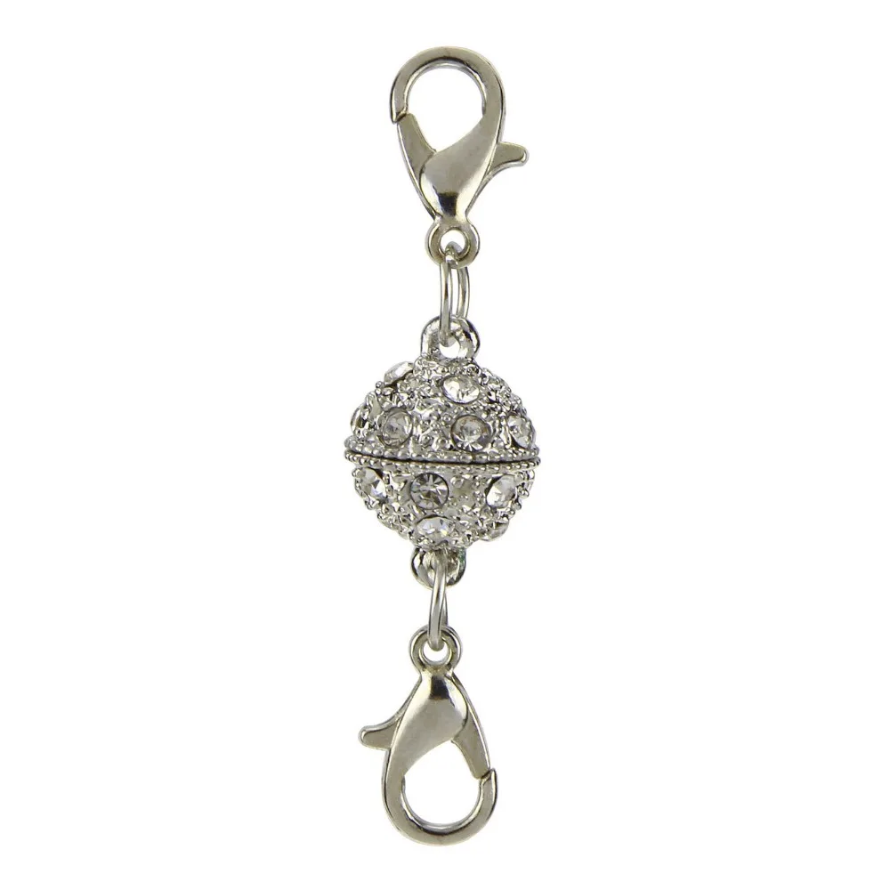 1 Pc Strong Magnetic Clasps For Necklace Bracelet Crystal Stainless Steel Chain Buckle Hook Jewelry Findings with Lobster Clasp