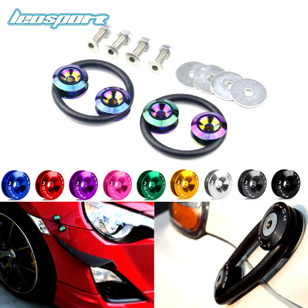 

Universal JDM PASSWORD Aluminum Bumper Quick Release Fasteners Fender Washers For Honda Civic Integra