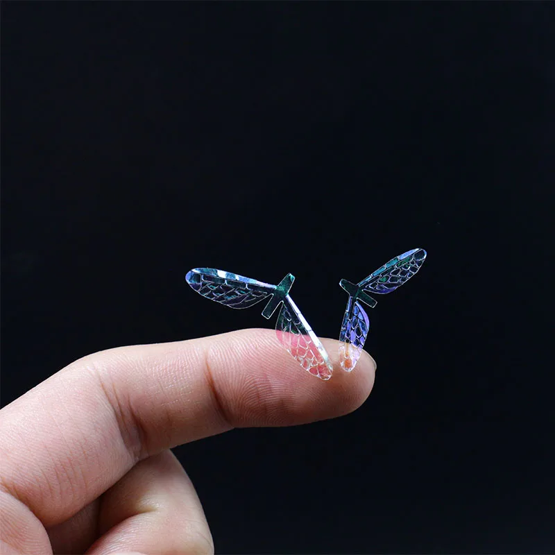 New hot 10pairs rainbow film quintessential mayfly wings two optional sizes pearlescent dry fly reel wings for trout fly fishing