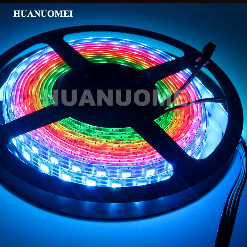 

DC5V 72LEDs/m APA102 Pixel RGB LED Strip Waterproof Digital Tape 5050 SMD TV Lights,5M/Roll,WHITE PCB,Waterproof IP65