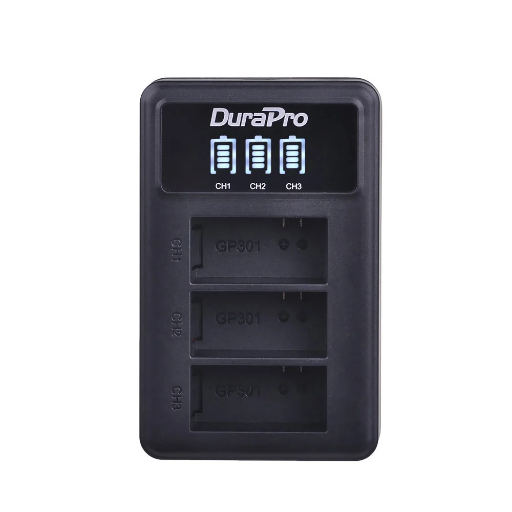 DuraPro Bateria dla GoPro Hero3 Hero3 + hero 3 hero 3 + ładowarka do kamery AHDBT-301