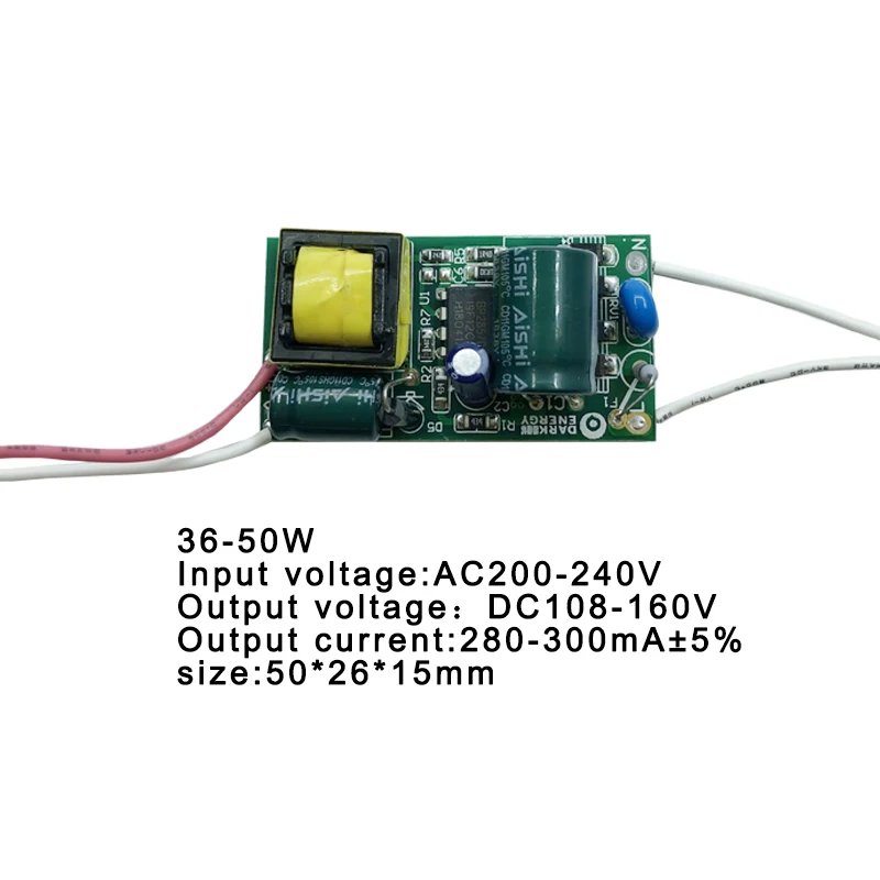 8-50W LED Lamp Driver Light Transformer Input AC175-265V Power Supply Adapter 280mA-300mA Current for LED Spot light Bulb Chip