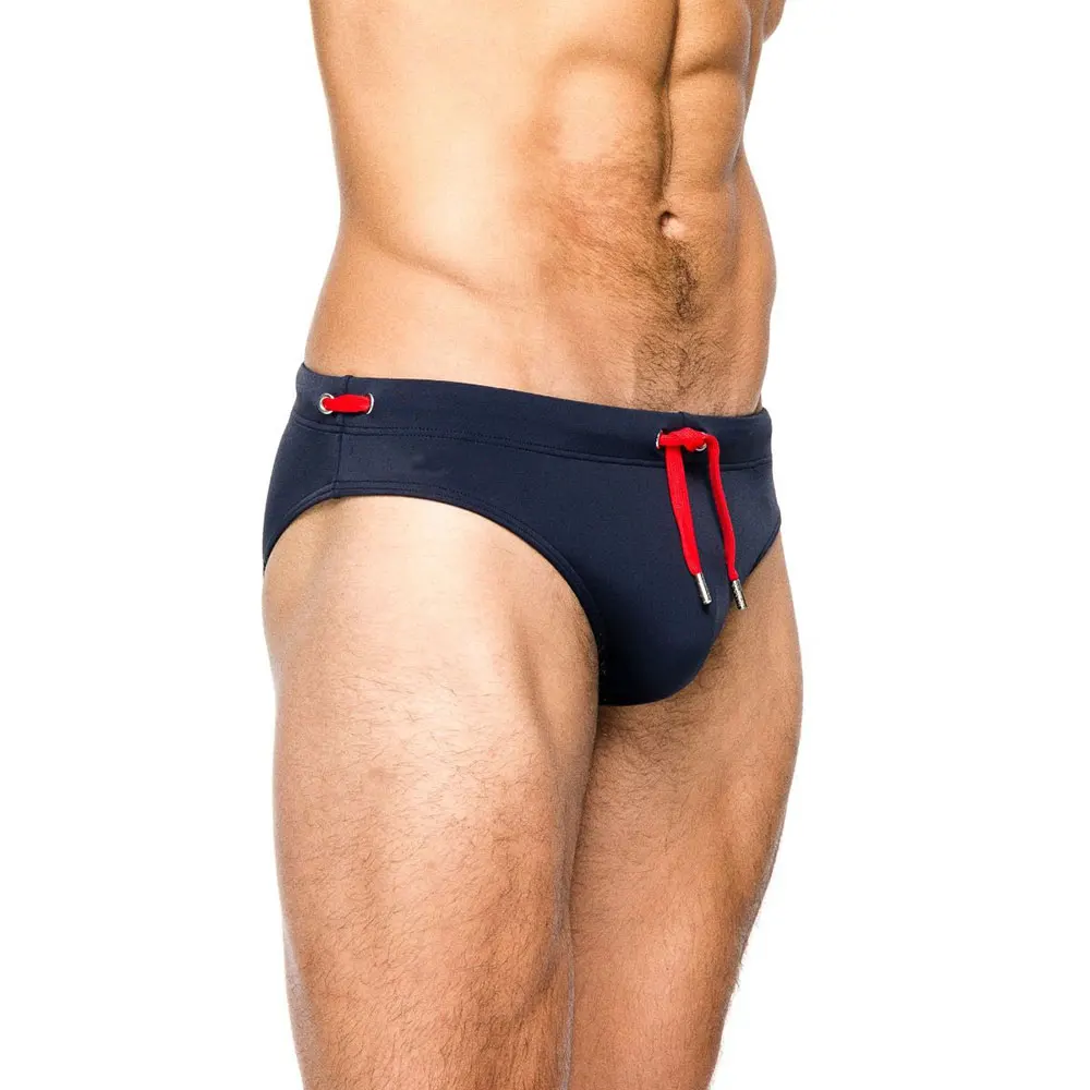 sexy man\'s Brand swimming push-up pad swim trunks low waist swimming men briefs swimwear boxers patchwork color hot sell Summer