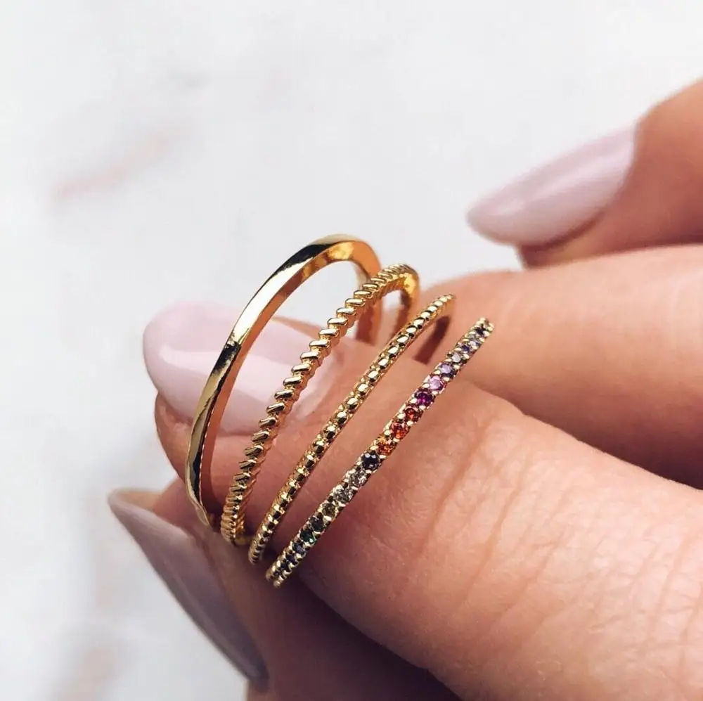 Stackable Gold Diamond Ring: The Perfect Delicate Set for Everyday Layering and Meaningful Style