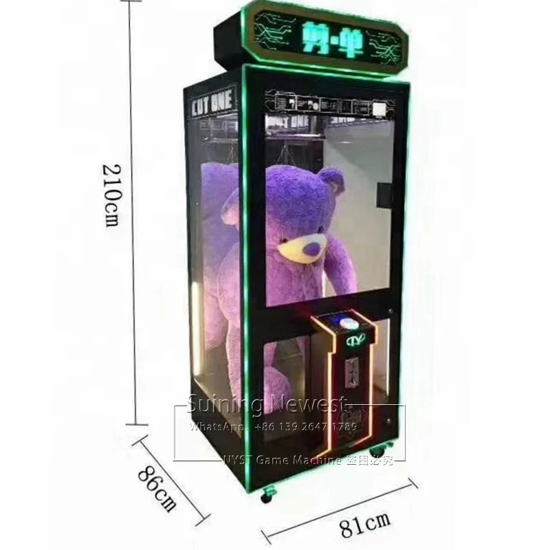 Amusement Entertainment Game Center Coin Operated Toy Cranes Arcade Game Cutting Rope Prize Gift Scissors Game Machine