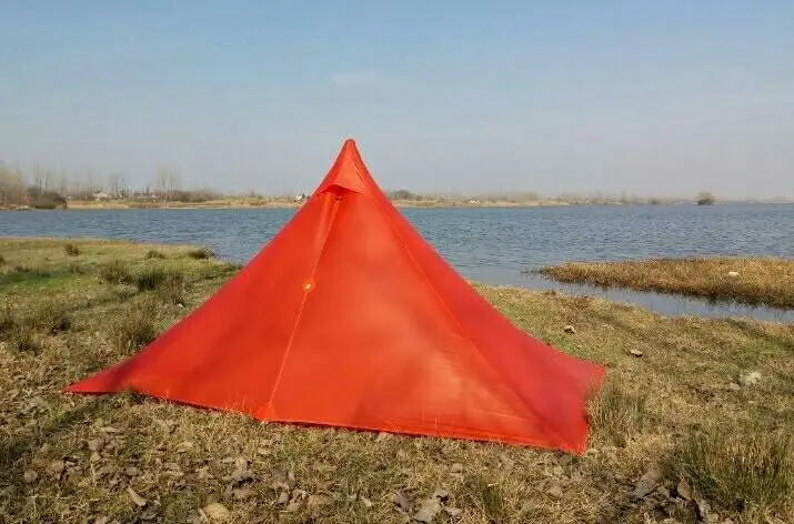 

ASTA Ultralight 1 Person Tent High Quality 15D 20D 2 Side Nylon Silicone Pyramid Fly of Outdoor Camping Tent 265*170*135cm