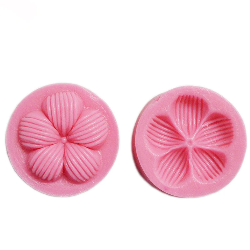 Plum Blossom Flower Petal Silicone Mold Cake Decorating Fondant Impression Flower Mold Sugarcraft Mold Candy Clay Moulds