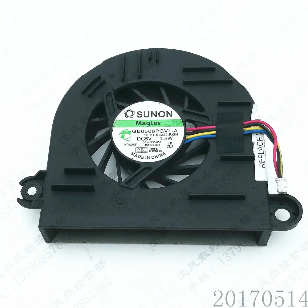 

ADDA SUNON GB0506PGv1-a 13.V1.B3227.F.GN 5V 1.5W notebook fan+cooling fan 8530P 6930P