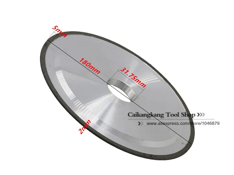 100%-180*31.75*5 * 2mmの濃度。ダイヤモンド研削ホイール。スロット付きの目的。樹脂ホイール。研削ホイール