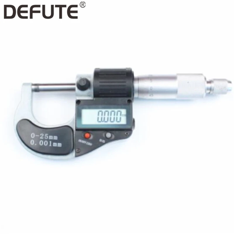 Digital Micrometer 0-25mm 0.001mm Metric / Inch Electronic Outside Micrometro Carbide Tip