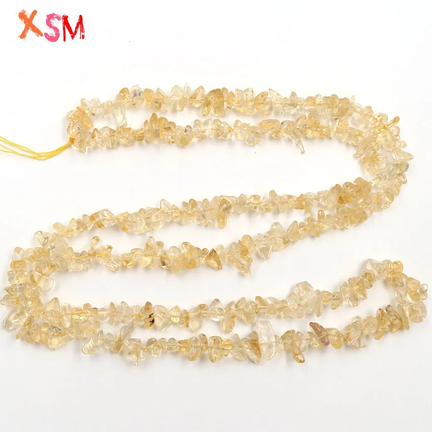 Irregular Gravel 5-8mm Chips Stone Natural Citrines Yellow Crystal Stone Beads For Jewelry Making DIY Bracelet Necklace