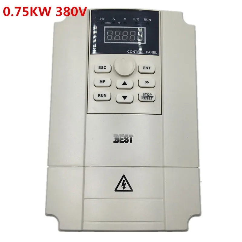 CNC Spindle Motor Speed Control 0.75KW 380V VFD Inverter Input 3HP Variable Frequency Drive 50Hz VFD for CNC Engraving Printing