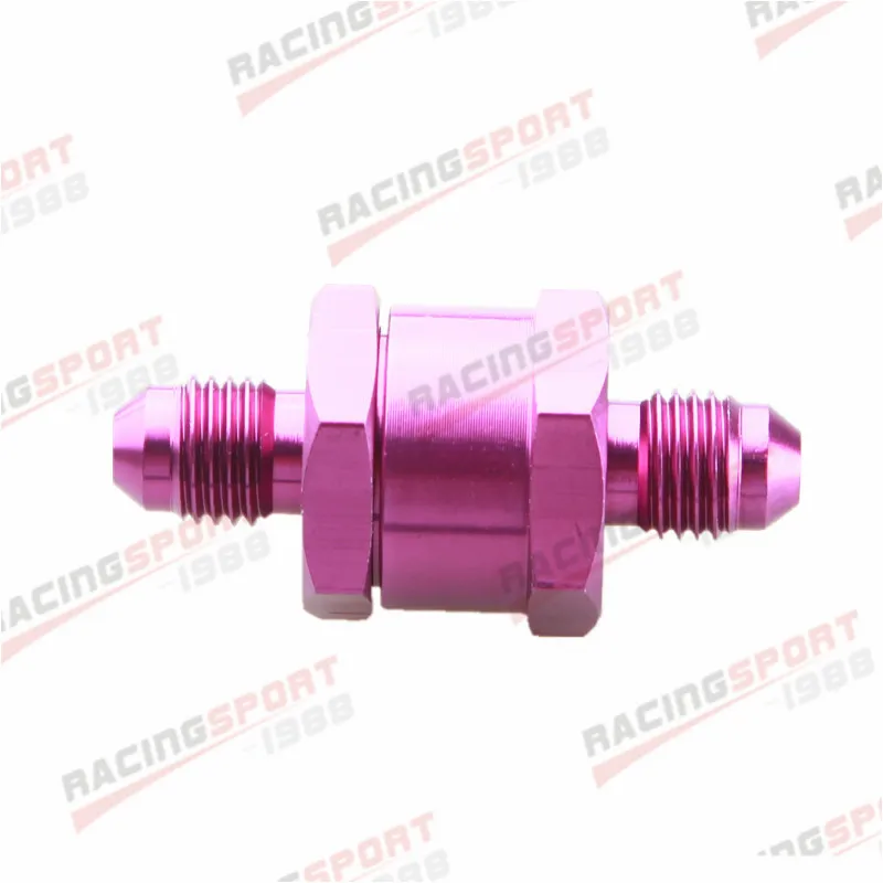 

3AN AN3 AN-3 Fuel Non Return One Way Check Valve Petrol Diesel Aluminum Purple