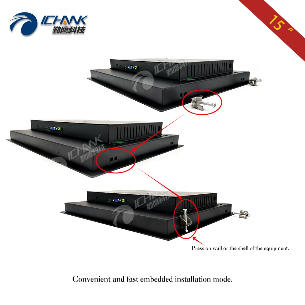 15 Inch Pc Monitor 1024X768 Hdmi-In Usb Embedded Frame Driver Gratis Multi-Point Capacitieve Touch Lcd-Scherm ZQ150TC-58D